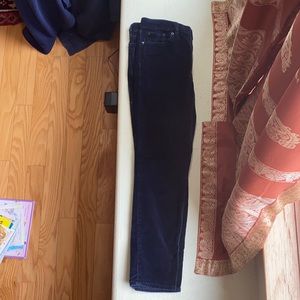 Used J. crew navy blue velvet Toothpick pants